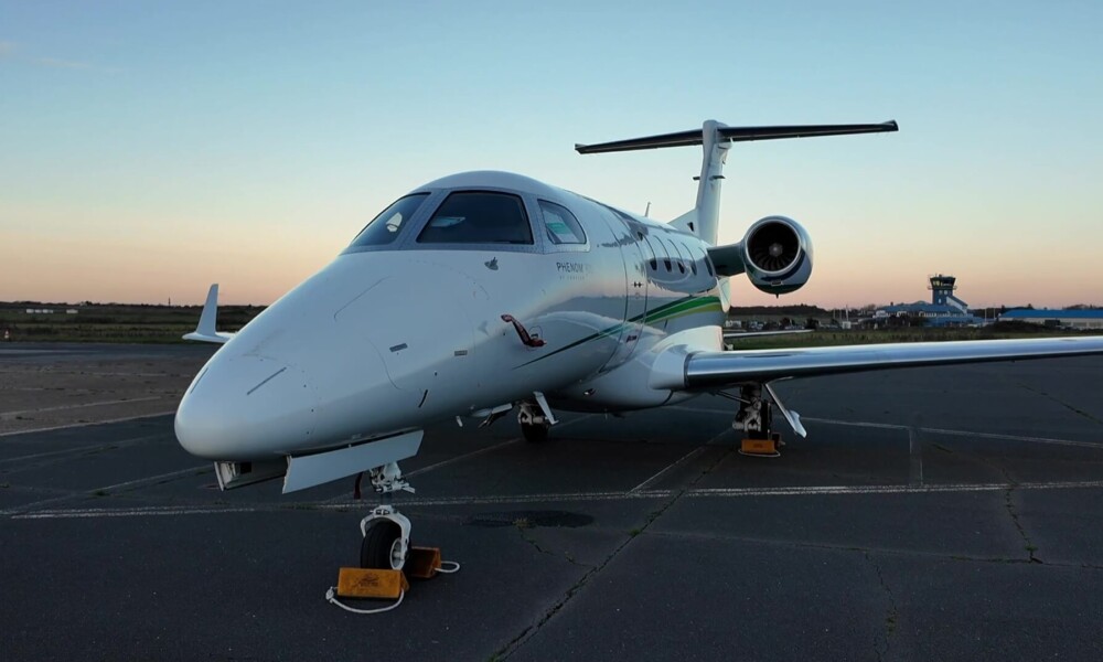 Private jet charter banner poster