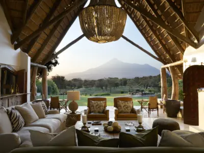 Lounge Mount Meru View main house Laba Mama Simba