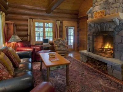 A dry island living room