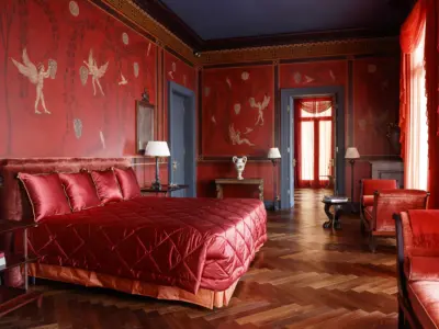 Master suite bedroom view at living room