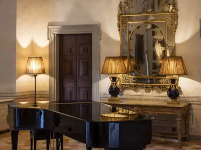 Villa Balbiano luxury private exclusive luxury residence villa property Lake Como milan grand piano hall high spacious ceiling volume event wedding ceremony concert accommodation