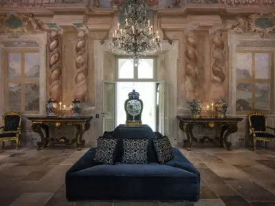 Villa Balbiano luxury property Lake Como Milan Italy exclusive wedding event venue grand floor salon ceremony best Durini classic interiors