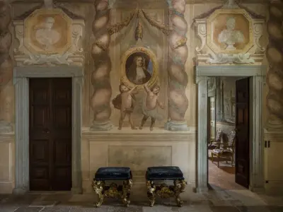 Villa Balbiano luxury property Lakke Como Milan Italy wedding event accommodation beautiful best interiors service antique collection stolls durini original frescos