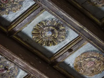 Villa Balbiano luxury property on lake Como intricate interior design by Jacques Garcia red master suite bedroom ceiling detail best client service