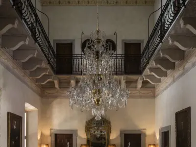 Villa Balbiano rental splendid private villa event venue on shores of Lake Como luxurious Salon Piano hall grand proportions double height room concert area luxury exclusive property best client service