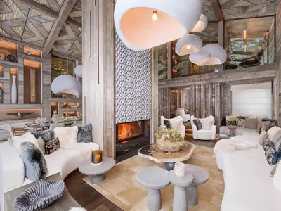 Chalet Elan salon cheminee