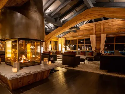 Chalet Signature Location art chalet courchevel 1850 salon